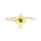 18k Yellow Gold Green Tourmaline Cuff – Deco Square Cuff – White Diamond