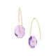 Gold, 0.03 carat Diamond & Small Amethyst Earrings – Reverse Fit Small Octagon Earrings
