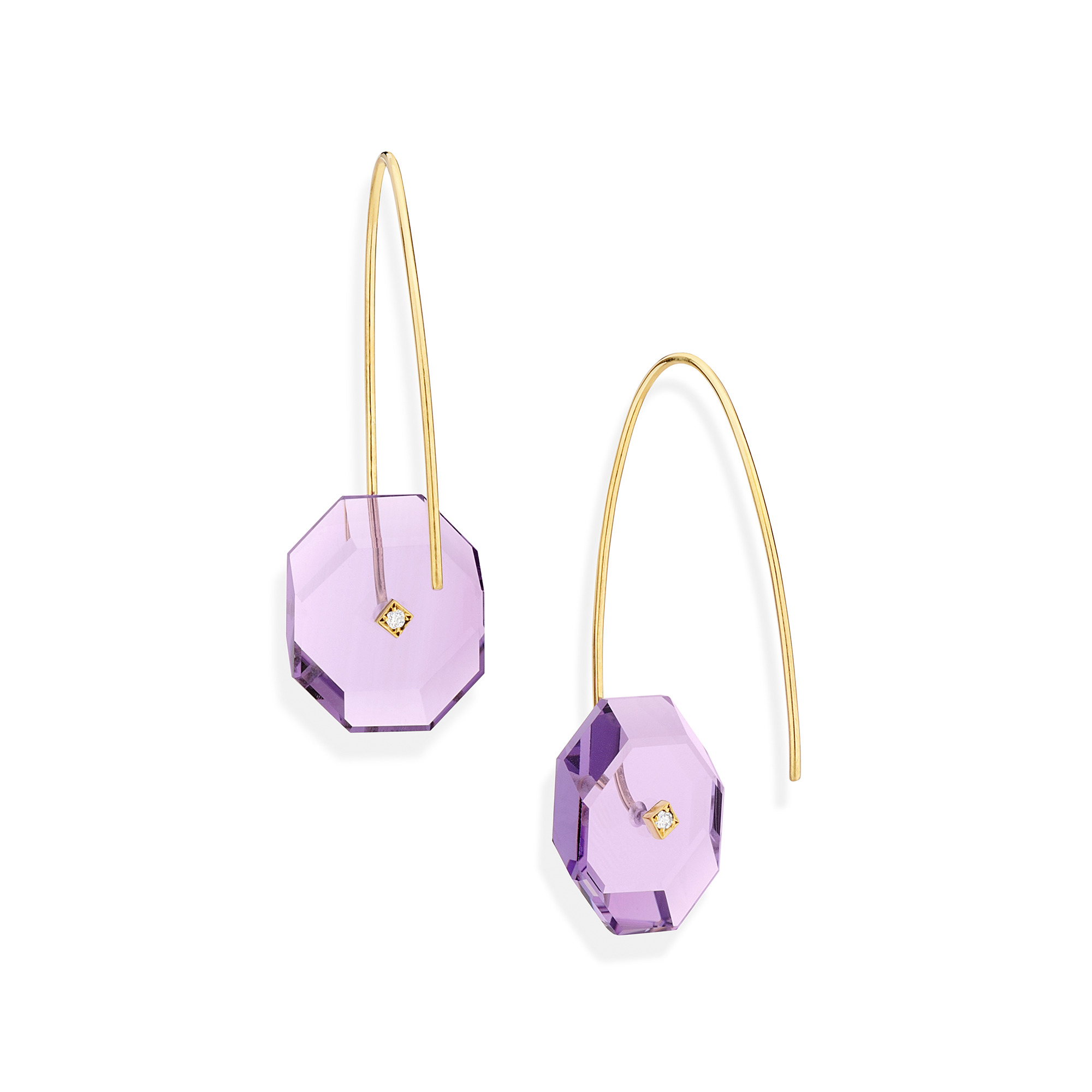 Reverse Fit Small Octagon Earrings