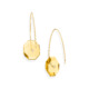 Gold, 0.03 carat Diamond & Small Citrine Earrings – Reverse Fit Small Octagon Earrings