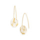 Gold, 0.03 carat Diamond & Small Gold Rutilated Quartz Earrings – Reverse Fit Small Octagon Earrings
