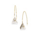 18k Yellow Gold, Triangle Black Rutilated Quartz Earrings – Reverse Fit Triangle Earrings