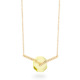 Small Diamond & Lemon Quartz Necklace Gold – Deco Small Octagon Necklace