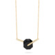 Small Diamond & Onyx Necklace Gold – Deco Small Octagon Necklace