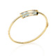 18k Gold Spinning Aquamarine Bracelet – Small Spinning Oval Bracelet