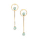 18k Yellow Gold Aquamarine Drop Earrings – Circle Earrings