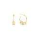18k Gold Perpetual Motion Aquamarine Hoop Earrings – Simple Curve Small Hoop Earrings