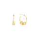 18k Gold Perpetual Motion Citrine Hoop Earrings – Simple Curve Small Hoop Earrings