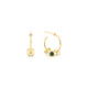 18k Gold Perpetual Motion Malachite Hoop Earrings – Simple Curve Small Hoop Earrings