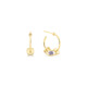18k Gold Perpetual Motion Tanzanite Hoop Earrings – Simple Curve Small Hoop Earrings