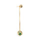 18k Gold Faceted Green Tourmaline & Onyx Long Earrings – Solo Flexible Long Earrings