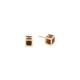 18k Gold Square, Cube, Spherical, Faceted Tourmaline Stud Earrings – Solo 8mm Stud Earrings