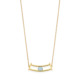 18k Gold Blue Topaz Necklace – Simple Curve Necklace