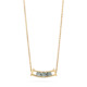 18k Gold Gray Tourmaline Necklace – Simple Curve Necklace
