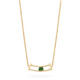 18k Gold Green Tourmaline Necklace – Simple Curve Necklace
