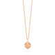 18k Rose Gold Small Round Rose Quartz Perpetual Motion Necklace – Solo Pendant 8mm