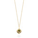 18k Gold Small Round Green Tourmaline Perpetual Motion Necklace – Solo Pendant 8mm
