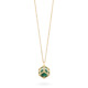 18k Gold Small Round Malachite Perpetual Motion Necklace – Solo Pendant 8mm