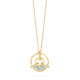 Perpetual Spinning 18k Gold Aquamarine Necklace – Small Spinning Wheel Pendant