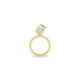 Gold Aquamarine Stacking Ring – Solo Rotated 6mm Stacking Ring