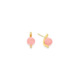 18k Gold Diamonds & Faceted Guava Quartz Stud Earrings – Small Faceted Stud Earrings