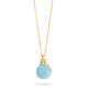 Diamond & Faceted Aquamarine Pendant Necklace Gold – Knot Necklace