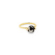 18k Gold Diamond & Faceted Marble Stacking Ring – Small Faceted Brilliant Fancy Stacking Ring