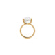 18k Gold Diamond & Faceted Quartz Stacking Ring – Small Faceted Brilliant Fancy Stacking Ring