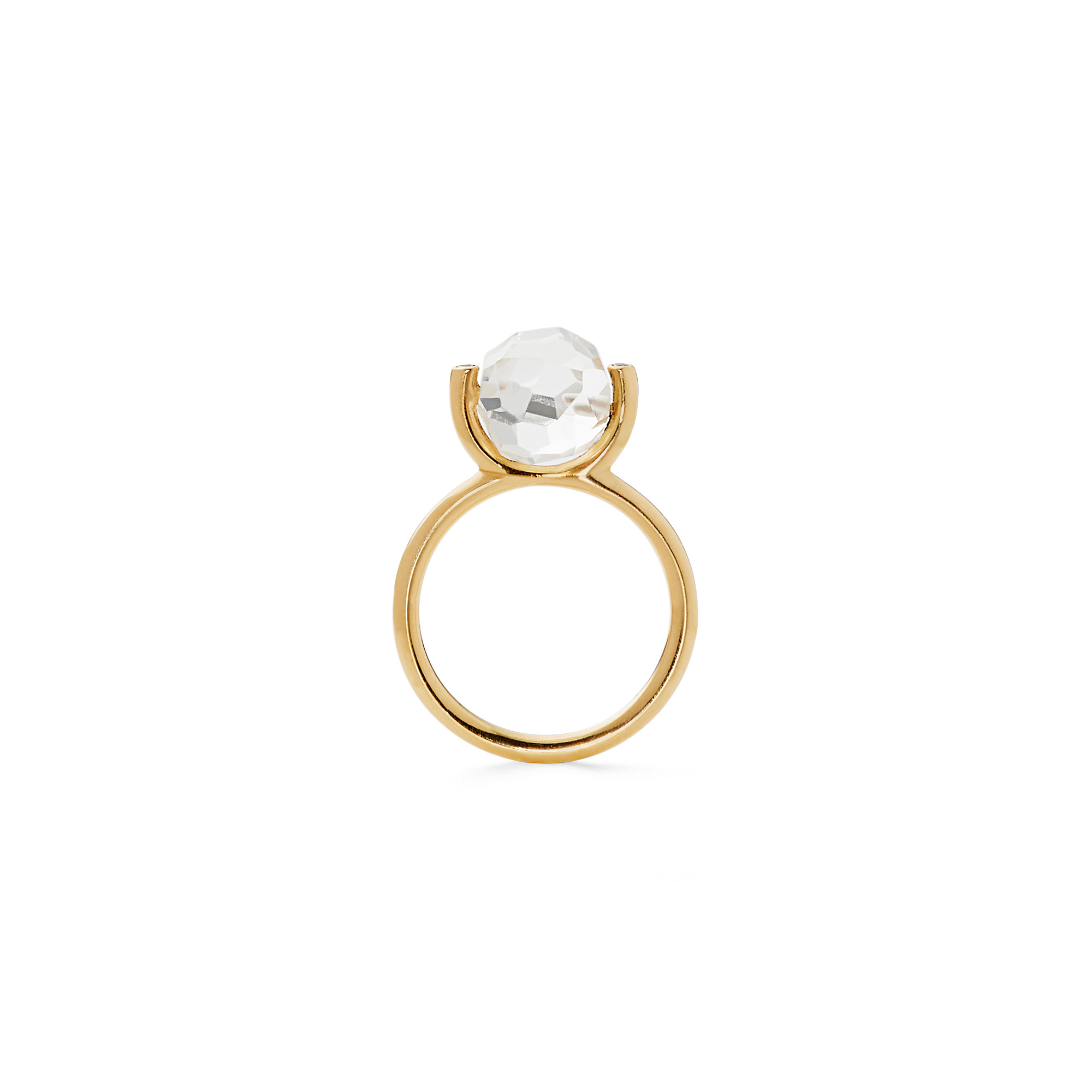 Small Faceted Brilliant Fancy Stacking Ring