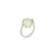 Diamond & Large Faceted White Gold Prasiolite Ring – Large Twist Ring