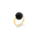 Diamond & Large Faceted Onyx Ring Gold – Large Twist Ring