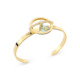 18k Yellow Gold Diamonds & Spinning Blue Topaz Bracelet Cuff – Spinning Top Spinning Cuff