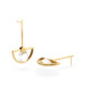 18k Yellow Gold Quartz Spinning Earrings – Spinning Top Curve Earrings