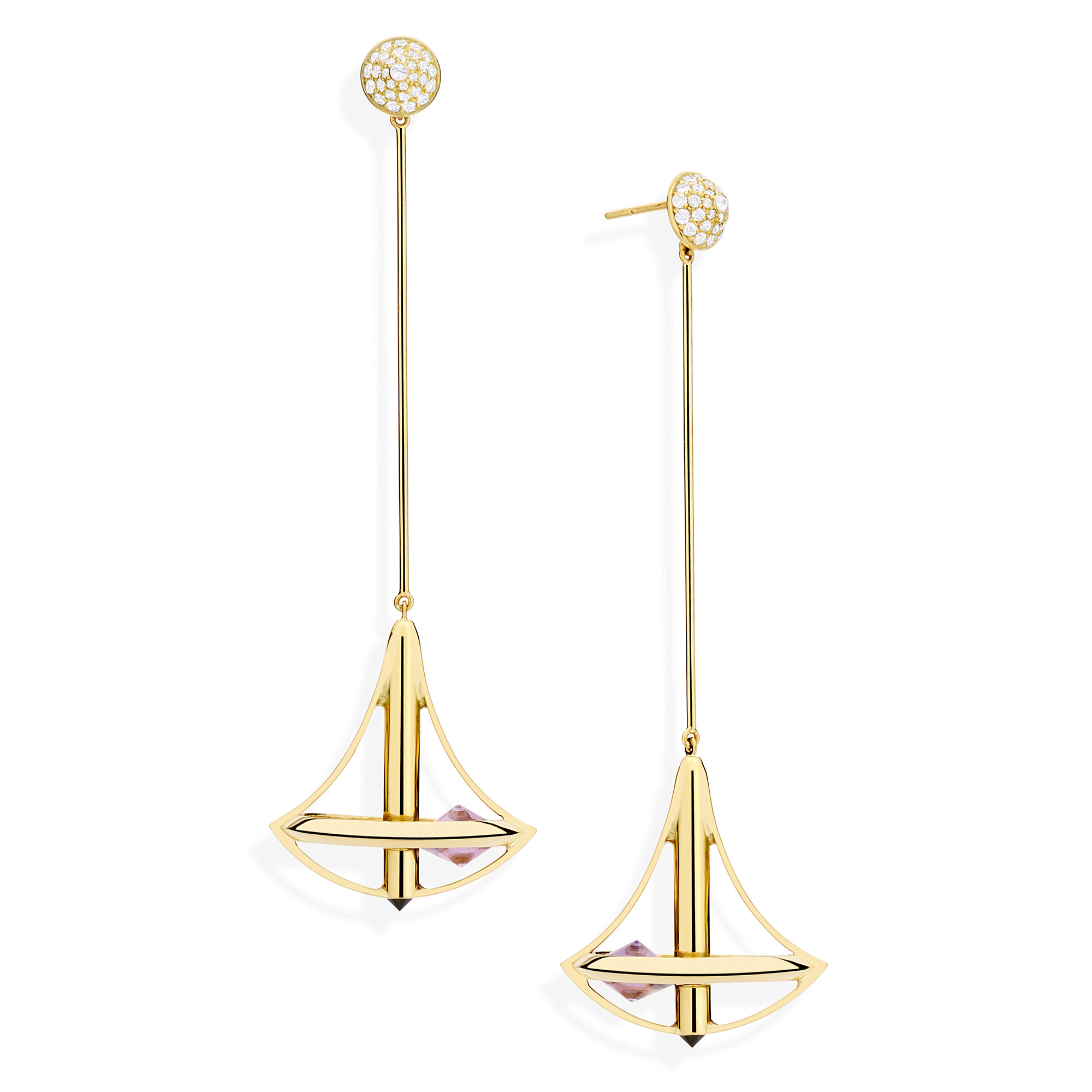 Spinning Top Drop Earrings
