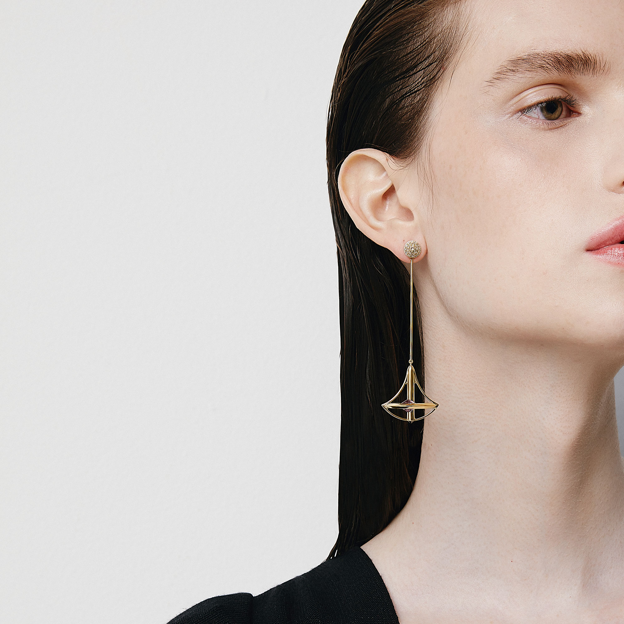 Spinning Top Drop Earrings