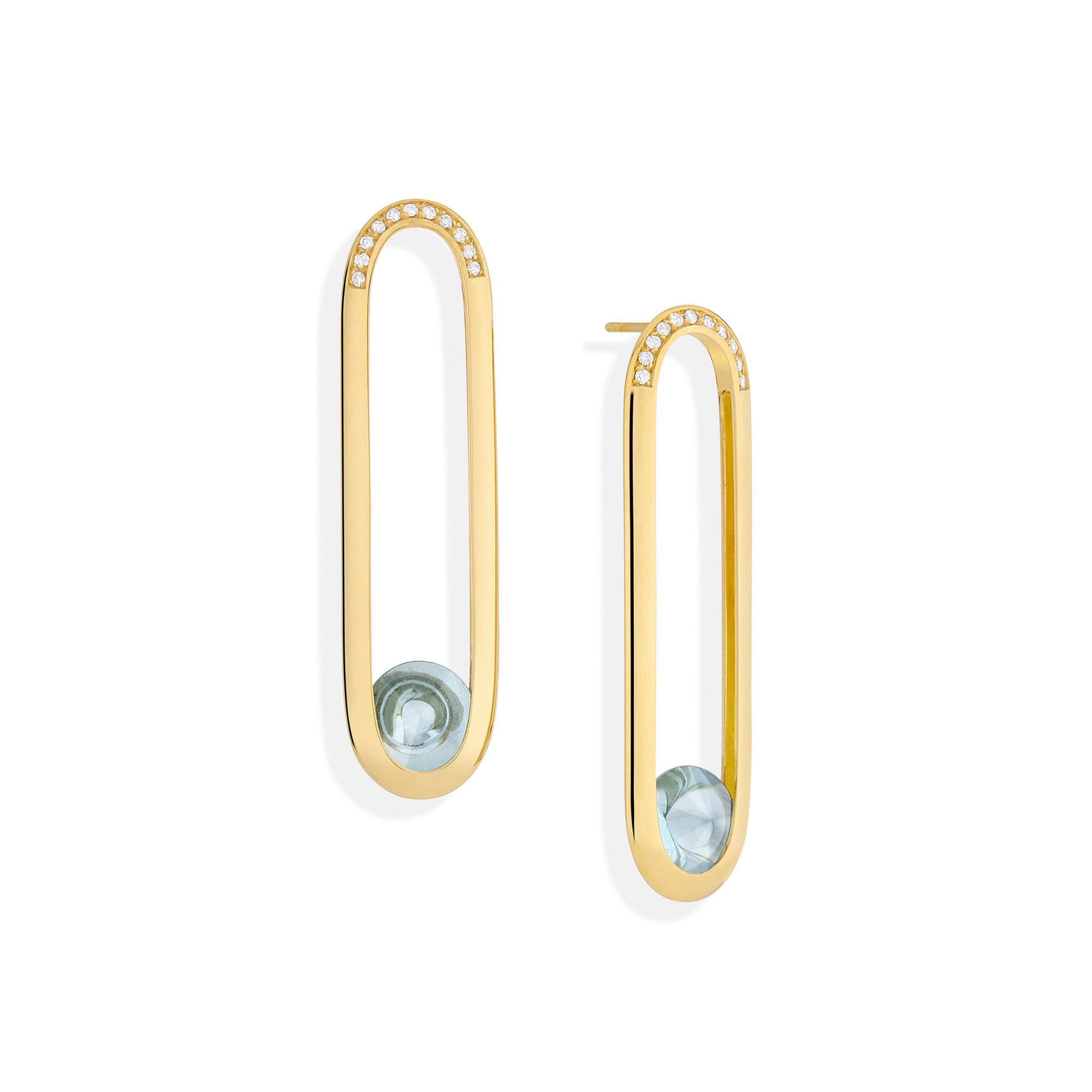 Spinning Top Line Long Earrings