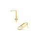 18k Yellow Gold Motion Diamond & Quartz Earrings – Spinning Top Line Earrings