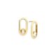 18k Yellow Gold Motion Quartz Earrings – Spinning Top Line Earrings