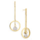 Yellow & White Gold Diamond Earrings – Spinning Top Round Earrings