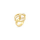 18k Yellow Gold Diamonds & Spinning Quartz Ring – Spinning Top Spinning Ring