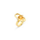 18k Yellow Gold Citrine & 0.32 Carat Diamond Ring – Spinning Top Line Ring