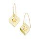 18k Yellow Gold, Square Lemon Quartz Earrings – Reverse Fit Square Earrings