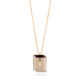 Gold Diamond & Smoky Quartz Necklace – Deco Rectangle Pendant