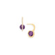 Diamond & Faceted Amethyst Drop Earrings – DNA Earrings Gold