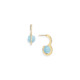 Diamond & Faceted Aquamarine Drop Earrings – DNA Earrings Gold