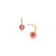 Diamond & Faceted Pink Tourmaline Drop Earrings – DNA Earrings Gold
