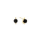 18k Gold Diamonds & Faceted Onyx Stud Earrings – Small Faceted Stud Earrings