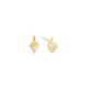 18k Gold Diamonds & Faceted Gold Rutilated Quartz Stud Earrings – Small Faceted Stud Earrings