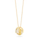 18k Gold Diamond & Rotating Natural Gold Rutilated Quartz Stone Necklace – Twist Pendant