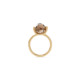 18k Gold Diamond & Faceted Smoky Quartz Stacking Ring – Small Faceted Brilliant Fancy Stacking Ring